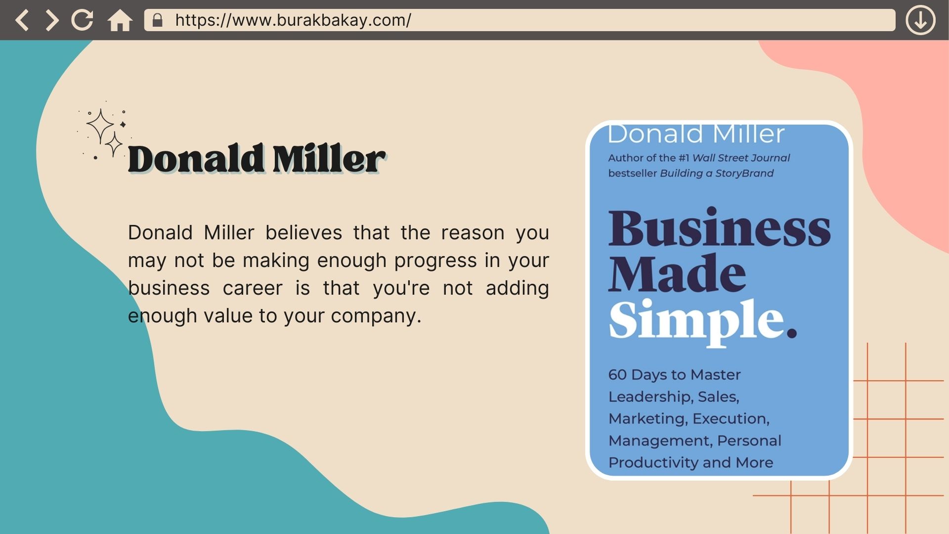 Book Summary of Business Made Simple by Donald Miller – Burak Bakay